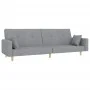 Sofá cama de 2 plazas con taburete tela gris claro by , Sofas - Ref: Foro24-3216240, Price: 338,11 €, Discount: %