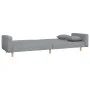 Sofá cama de 2 plazas con taburete tela gris claro by , Sofas - Ref: Foro24-3216240, Price: 338,11 €, Discount: %