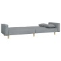 Sofá cama de 2 plazas con taburete tela gris claro by , Sofas - Ref: Foro24-3216240, Price: 330,79 €, Discount: %