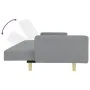 Sofá cama de 2 plazas con taburete tela gris claro by , Sofas - Ref: Foro24-3216240, Price: 338,11 €, Discount: %
