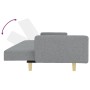 Sofá cama de 2 plazas con taburete tela gris claro by , Sofas - Ref: Foro24-3216240, Price: 330,79 €, Discount: %