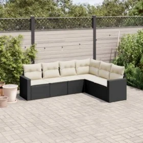 6-piece garden sofa set and black synthetic rattan cushions by , Modular outdoor sofas - Ref: Foro24-3251343, Price: 372,75 €...