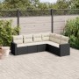 6-piece garden sofa set and black synthetic rattan cushions by , Modular outdoor sofas - Ref: Foro24-3251343, Price: 379,65 €...