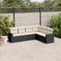 6-piece garden sofa set and black synthetic rattan cushions by , Modular outdoor sofas - Ref: Foro24-3251343, Price: 372,75 €...