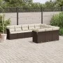 10-piece garden sofa set and brown synthetic rattan cushions by , Garden sets - Ref: Foro24-3250062, Price: 620,22 €, Discoun...