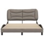 Estructura de cama con cabecero de tela gris taupe 120x200 cm de , Camas y somieres - Ref: Foro24-3207762, Precio: 218,78 €, ...