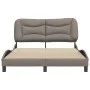Estructura de cama con cabecero de tela gris taupe 120x200 cm de , Camas y somieres - Ref: Foro24-3207762, Precio: 215,46 €, ...
