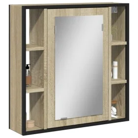 Badezimmerspiegelschrank aus Sonoma-Eichenholz, 60 x 16 x 60 cm von , Schminktische - Ref: Foro24-842427, Preis: 77,17 €, Rab...