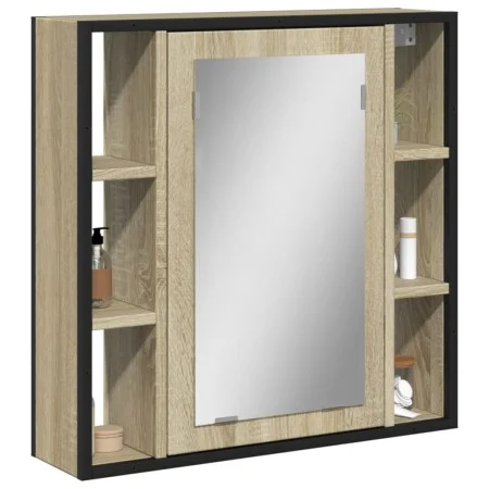 Sonoma oak wood bathroom mirror cabinet 60x16x60 cm by , Dressing tables - Ref: Foro24-842427, Price: 77,17 €, Discount: %