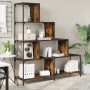Bücherregal mit 4 Stufen aus geräuchertem Eichenholz, 139 x 33,5 x 149 cm von , Bücherregale und Regale - Ref: Foro24-842478,...