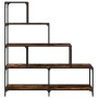 Bücherregal mit 4 Stufen aus geräuchertem Eichenholz, 139 x 33,5 x 149 cm von , Bücherregale und Regale - Ref: Foro24-842478,...