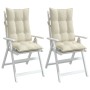 Kissen für Hochlehner, 2 Stück, cremefarbener Oxford-Stoff von , Kissen für Stühle und Sofas - Ref: Foro24-377608, Preis: 49,...