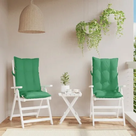 Stuhlkissen für hohe Rückenlehne, 2 Stück, grüner Oxford-Stoff von , Kissen für Stühle und Sofas - Ref: Foro24-377617, Preis:...