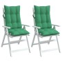 Stuhlkissen für hohe Rückenlehne, 2 Stück, grüner Oxford-Stoff von , Kissen für Stühle und Sofas - Ref: Foro24-377617, Preis:...