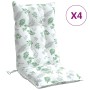High back chair cushions 4 pcs Oxford fabric printed leaves by , Cushions for chairs and sofas - Ref: Foro24-377657, Price: 8...