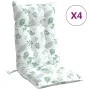 High back chair cushions 4 pcs Oxford fabric printed leaves by , Cushions for chairs and sofas - Ref: Foro24-377657, Price: 7...