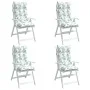 High back chair cushions 4 pcs Oxford fabric printed leaves by , Cushions for chairs and sofas - Ref: Foro24-377657, Price: 7...
