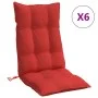Cojines de silla con respaldo alto 6 uds tela Oxford rojo de , Cojines para sillas y sofás - Ref: Foro24-377622, Precio: 115,...