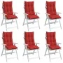 Stuhlkissen für hohe Rückenlehne, 6 Stück, Oxford-Stoff, Rot von , Kissen für Stühle und Sofas - Ref: Foro24-377622, Preis: 1...