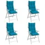 Stuhlkissen mit hoher Rückenlehne, 4 Stück, hellblauer Oxford-Stoff von , Kissen für Stühle und Sofas - Ref: Foro24-377615, P...