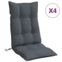 Kissen für Hochlehner, 4 Stück, anthrazitgrauer Oxford-Stoff von , Kissen für Stühle und Sofas - Ref: Foro24-377603, Preis: 9...
