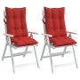 High Back Chair Cushions 2 Pcs Oxford Cloth Red by , Cushions for chairs and sofas - Ref: Foro24-377620, Price: 45,01 €, Disc...