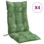 Cojines silla respaldo alto 4 uds tela Oxford estampado hojas de , Cojines para sillas y sofás - Ref: Foro24-377660, Precio: ...