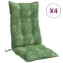 High back chair cushions 4 pcs Oxford fabric printed leaves by , Cushions for chairs and sofas - Ref: Foro24-377660, Price: 9...