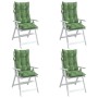 Cojines silla respaldo alto 4 uds tela Oxford estampado hojas de , Cojines para sillas y sofás - Ref: Foro24-377660, Precio: ...