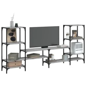 Sonoma grauer TV-Schrank aus Holzwerkstoff, 206,5 x 28,5 x 95 cm von , TV-Möbel - Ref: Foro24-842484, Preis: 93,91 €, Rabatt: %