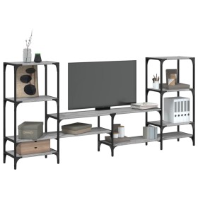 Sonoma gray engineered wood TV cabinet 206.5x28.5x95 cm by , TV Furniture - Ref: Foro24-842484, Price: 95,14 €, Discount: %