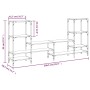 Sonoma grauer TV-Schrank aus Holzwerkstoff, 206,5 x 28,5 x 95 cm von , TV-Möbel - Ref: Foro24-842484, Preis: 95,14 €, Rabatt: %