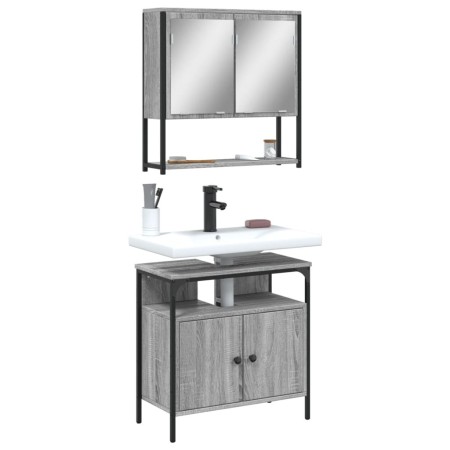 Badezimmermöbel-Set, 2-teilig, sonomagraues Sperrholz von , Badezimmermöbel - Ref: Foro24-3214658, Preis: 108,05 €, Rabatt: %