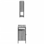 Set de muebles de baño 2 pzas madera contrachapada gris sonoma