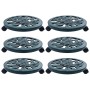 Plant stand with wheels 6 units green plastic 38 cm by vidaXL, Pot stands - Ref: Foro24-48228, Price: 54,61 €, Discount: %