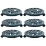 Plant stand with wheels 6 units green plastic 38 cm by vidaXL, Pot stands - Ref: Foro24-48228, Price: 55,87 €, Discount: %