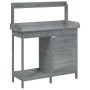 Tisch für Töpfe und Schrank aus grauem Fichtenholz 110,5 x 45 x 124,5 cm von , Topfständer - Ref: Foro24-156345, Preis: 172,4...