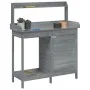 Mesa para macetas y armario madera abeto gris 110,5x45x124,5 cm de , Soportes para macetas - Ref: Foro24-156345, Precio: 180,...