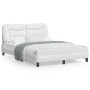 Estructura de cama cabecero cuero sintético blanco 120x200 cm de , Camas y somieres - Ref: Foro24-3207989, Precio: 218,24 €, ...