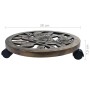 Pflanzenständer mit Rollen 6 Stück aus bronzefarbenem Kunststoff 38 cm von vidaXL, Topfständer - Ref: Foro24-48229, Preis: 58...