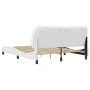 Estructura de cama cabecero cuero sintético blanco 160x200 cm de , Camas y somieres - Ref: Foro24-3208010, Precio: 254,50 €, ...