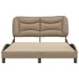 Cappuccino synthetic leather headboard bed frame 140x200cm by , Beds and slatted bases - Ref: Foro24-3208006, Price: 254,66 €...