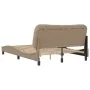 Cappuccino synthetic leather headboard bed frame 140x200cm by , Beds and slatted bases - Ref: Foro24-3208006, Price: 254,66 €...