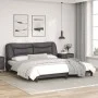 Bed frame with headboard gray synthetic leather 180x200cm by , Beds and slatted bases - Ref: Foro24-3208019, Price: 250,36 €,...
