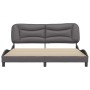 Bed frame with headboard gray synthetic leather 180x200cm by , Beds and slatted bases - Ref: Foro24-3208019, Price: 253,71 €,...