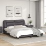 Estructura de cama con cabecero cuero sintético gris 160x200cm de , Camas y somieres - Ref: Foro24-3208012, Precio: 256,67 €,...
