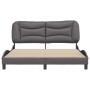 Estructura de cama con cabecero cuero sintético gris 160x200cm de , Camas y somieres - Ref: Foro24-3208012, Precio: 256,67 €,...