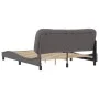 Bed frame with headboard gray synthetic leather 160x200cm by , Beds and slatted bases - Ref: Foro24-3208012, Price: 253,65 €,...