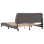 Estructura de cama con cabecero cuero sintético gris 160x200cm de , Camas y somieres - Ref: Foro24-3208012, Precio: 256,67 €,...
