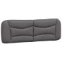 Bed frame with headboard gray synthetic leather 160x200cm by , Beds and slatted bases - Ref: Foro24-3208012, Price: 253,65 €,...